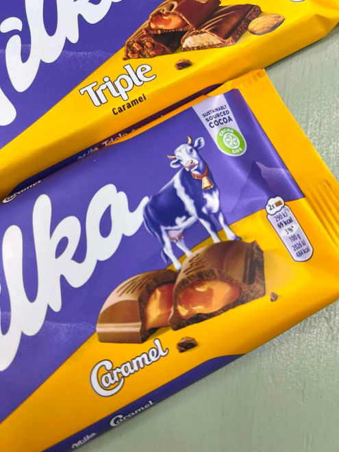 Kép: Milka Tripla Karamellás Csokoládé