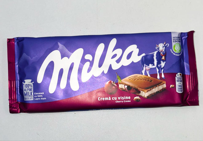 Kép: Milka Cseresznye Krémes Csokoládé