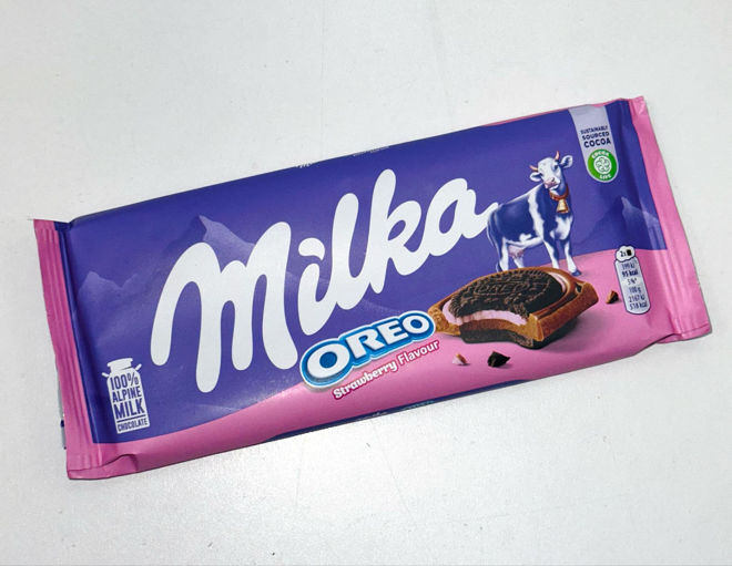 Kép: Milka Epres Oreos Csokoládé