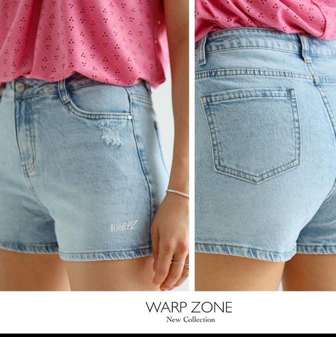 Kép: Warp Zone Világos Rövid Farmer Nadrág