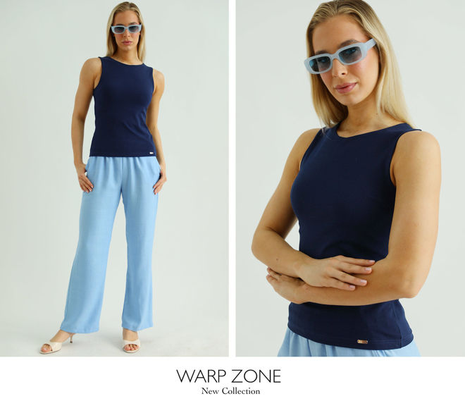 Kép: Warp Zone Sötétkék Trikó Felső