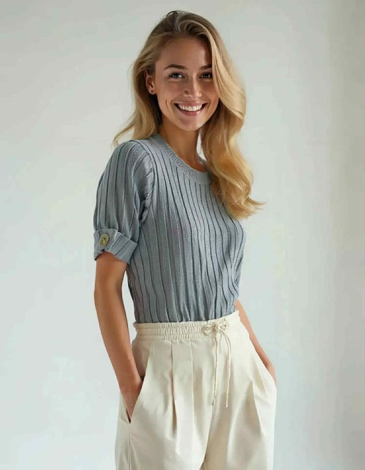 Kép: Szürke Arany Díszes 3/4 es Felső