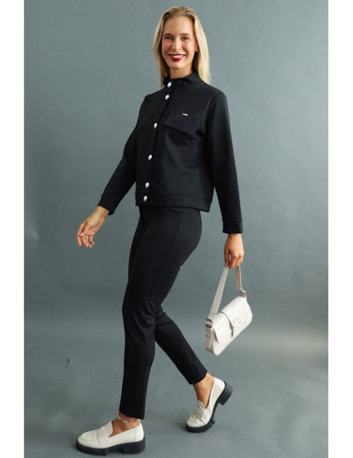 Kép: Warp Zone Fekete Gumis Anyagú Nadrág