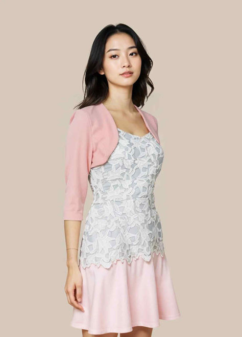 Kép: Babarózsaszín Muszlin Boleró