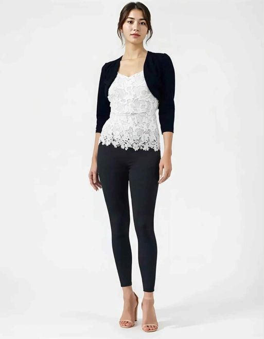 Kép: T&T Fekete 3/4-es Ujjú Boleró