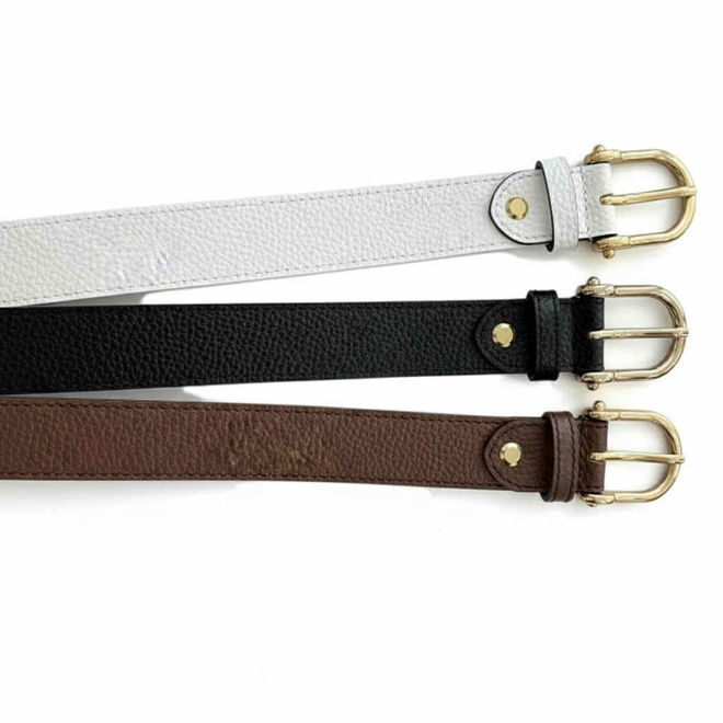 Kép: Arany Csatos Bőr Öv (Több Színben)