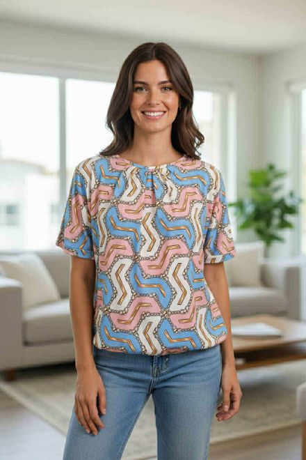 Kép: Extyn Lezser Színes Lánc Mintás Felső