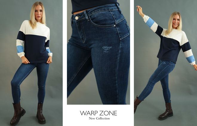 Kép: Warp Zone Farmer Nadrág Kék Hímzéssel