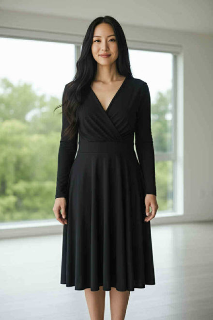 Kép: Fekete Átlapolt Ruha