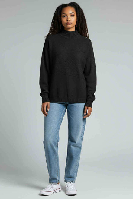 Kép: Fekete Színű Puha Pulóver