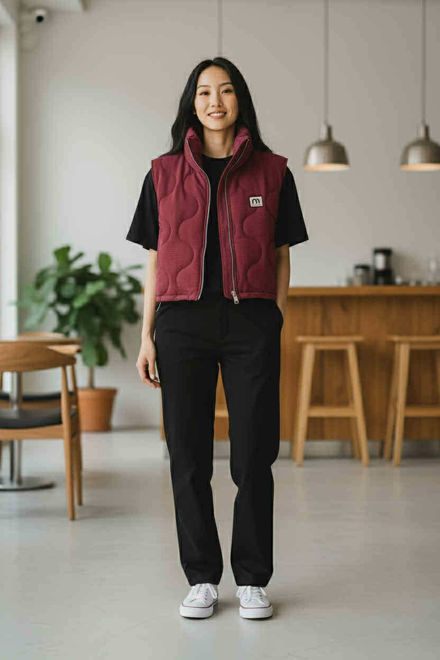 Kép: Burgundi Húzott Mellény