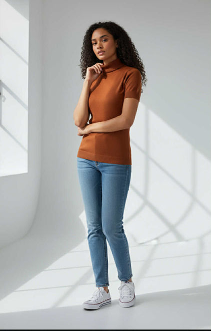 Kép: Sütőtök Színű Garbós Felső