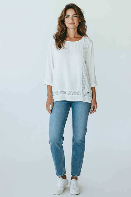 Kép: Warp Zone Fehér Csipkés 3/4 Felső