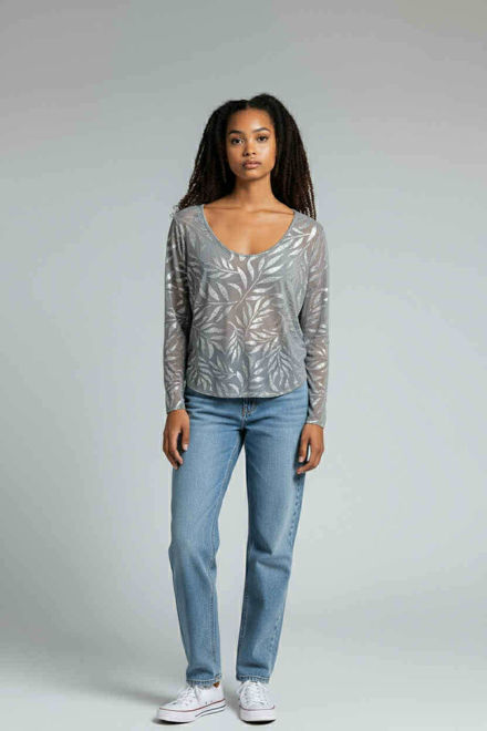 Kép: MissQ Szürke Bársony Felső