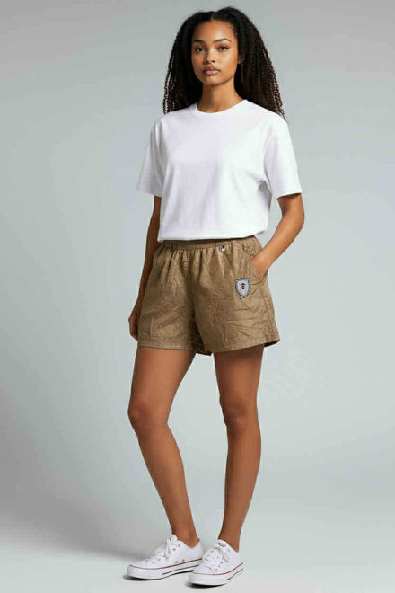 Kép: MissQ Barna Műbőr Köves Short