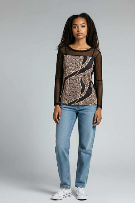 Kép: Masca Csipkés Arany Fekete Felső