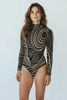 Kép: Fekete Barna Köves Mintás Body