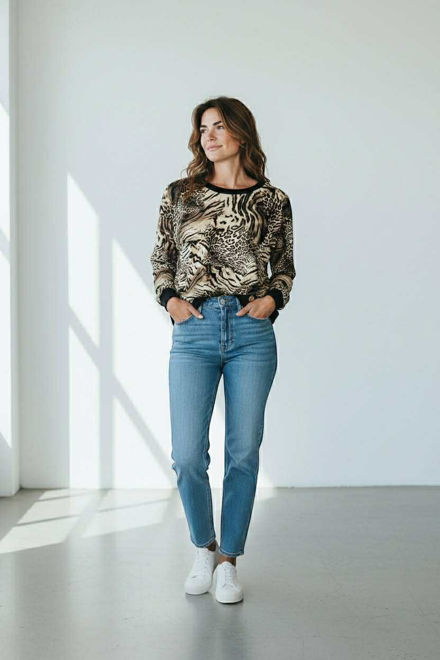 Kép: MissQ Puha Ocelot Mintás Felső